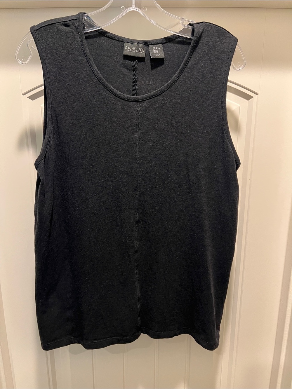 Rachel Zoe Black Sleeveless Cotton Tank Top